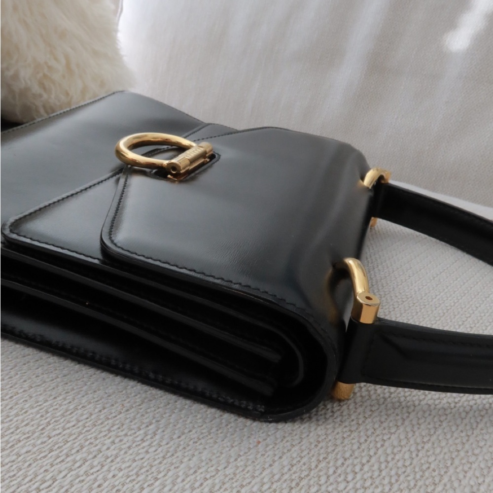 Celine Black Hand Bag with Gold Hardware - Picture 9 of 10